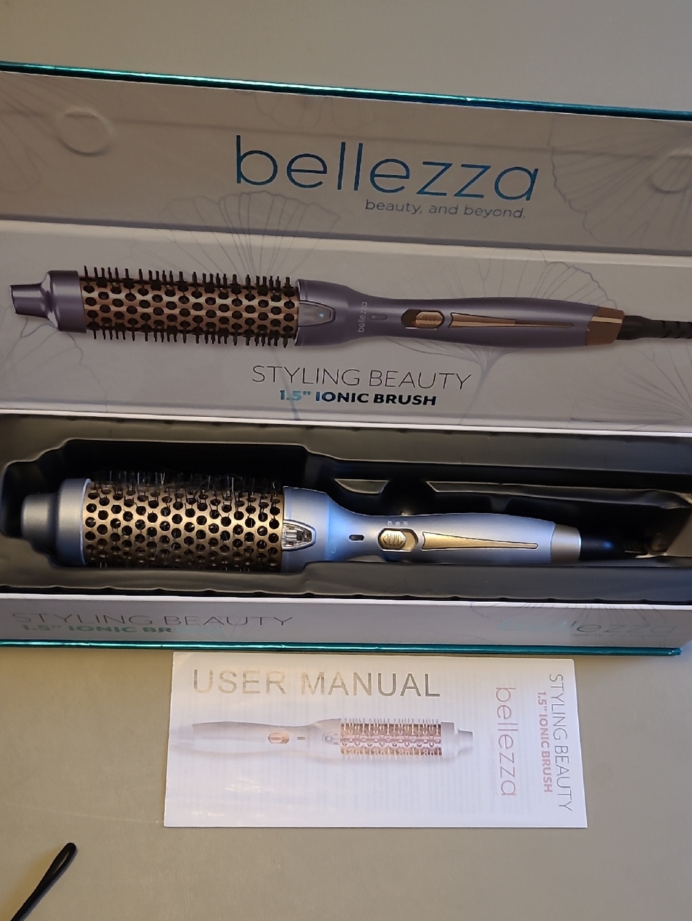 NIB - Bellezza Styling Beauty 1.5" Ionic Curling Brush. - Picture 4 of 5